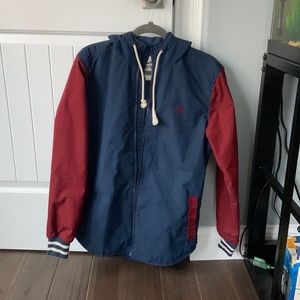 Vans two tone blue and red jacket.